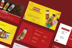 Investor pitch deck design for FMCG brand
